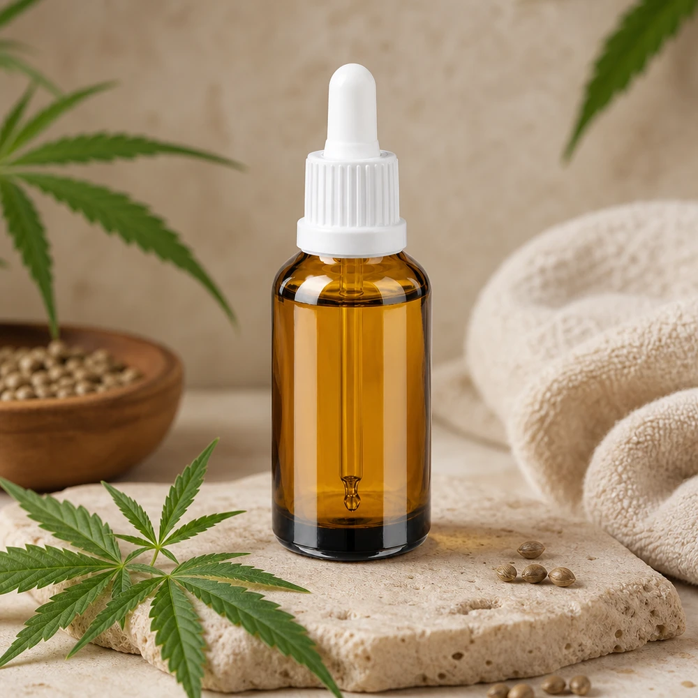30 ml pipettflaska vit med säkerhetsförslutning BrownLine UT18/30 Kompakt 30 ml glasflaska med pipett, idealisk för kosmetika och hudvårdsserum