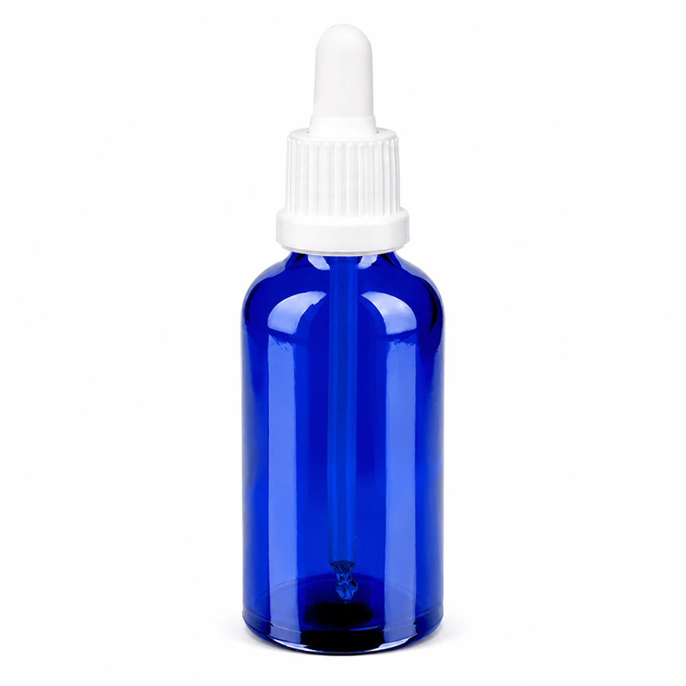 50 ml pipettflaska blå med vitt lock OV BlueLine UT18/50 för exakt dosering