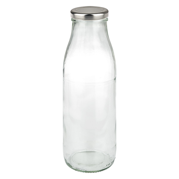 500 ml glasflaska + BasicSeal-lock silver UNiTWIST