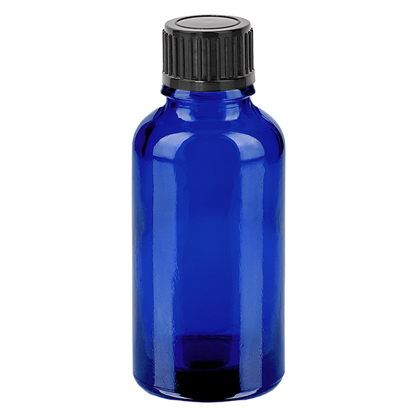 30ml flaska 11mm skruvkork svart standard BlueLine UT18/30