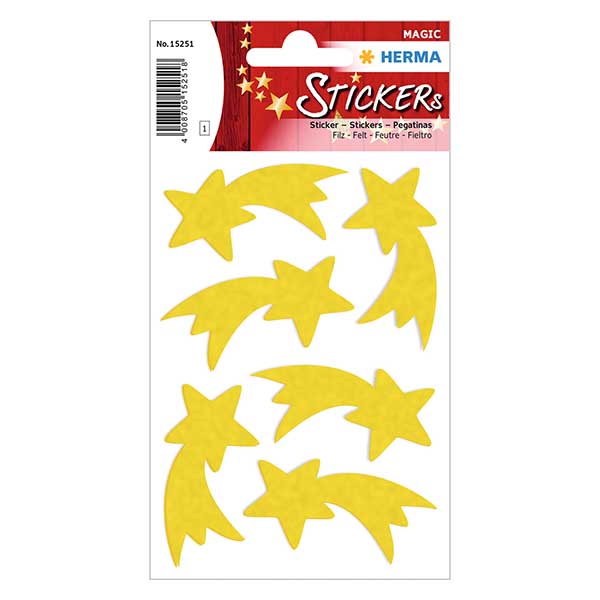 Filtklistermärke "Stjärnskott" (6 klistermärken) Filtklistermärke "Stjärnskott" (6 klistermärken)