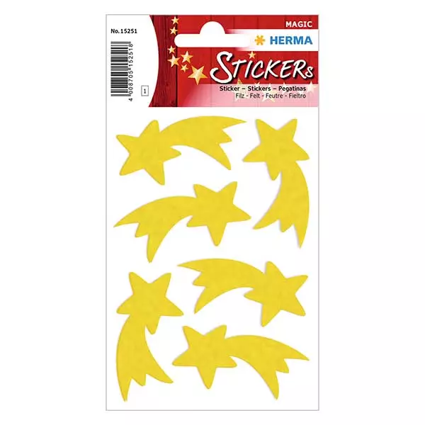 Filtklistermärke "Stjärnskott" (6 klistermärken) Filtklistermärke "Stjärnskott" (6 klistermärken)