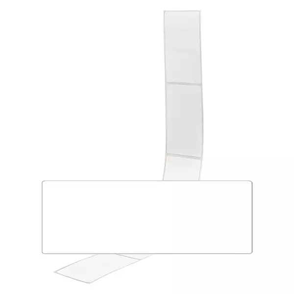 Förpackning med 20 etiketter 54 x 154,5 mm för märkning Vita etiketter 54x154,5mm för märkning i förpackning om 20 st på neutral bakgrund
