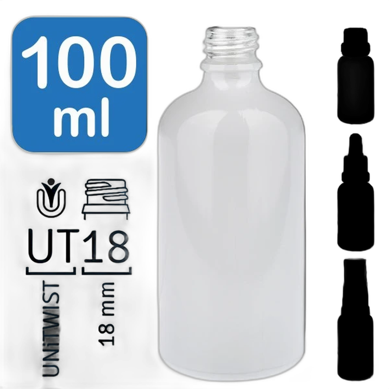 Flacons de pharmacien WhiteLine 100 ml UT18