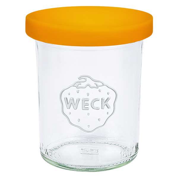 160ml WECK RR60 Krossade glasögon med orange silikonlock