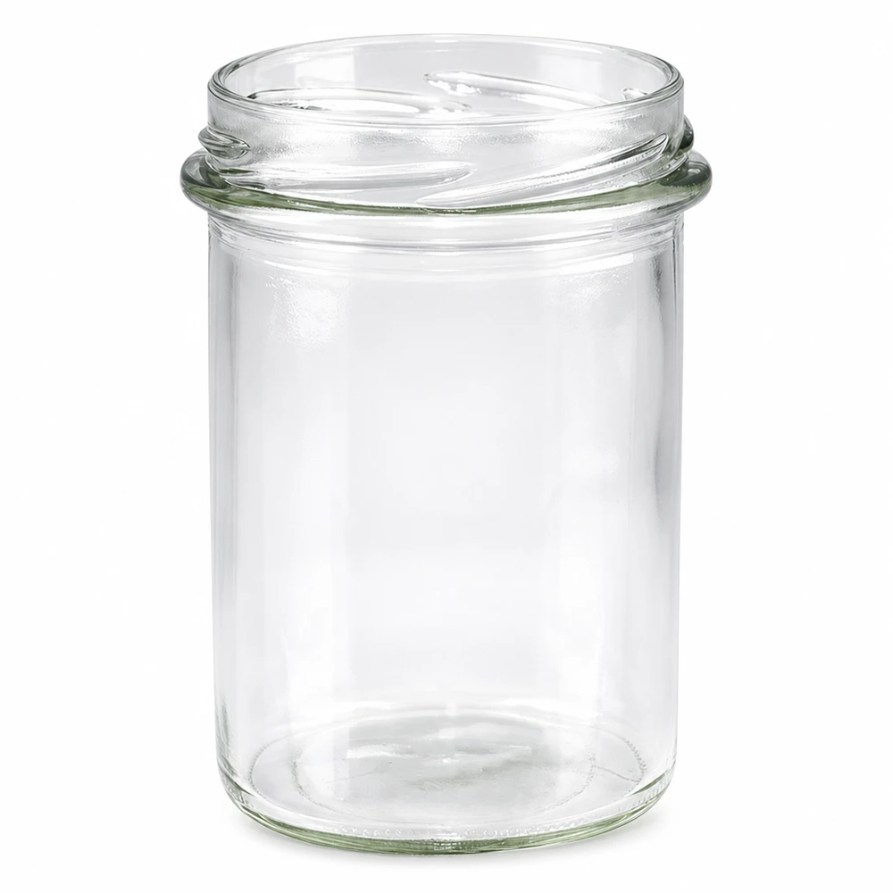 230ml Krossade glasögon utan lock (TO66) UNiTWIST Tomglas 230ml TO66 UNiTWIST transparent utan lock för sylt och konserver