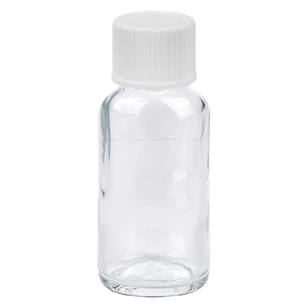 20ml flaska 6mm skruvkork svart standard ClearLine UT18/20