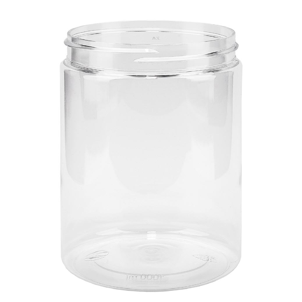 Petpacker 1000ml kristallklar öppning 100mm utan lock Petpacker 1000ml kristallklar öppning 100mm utan lock
