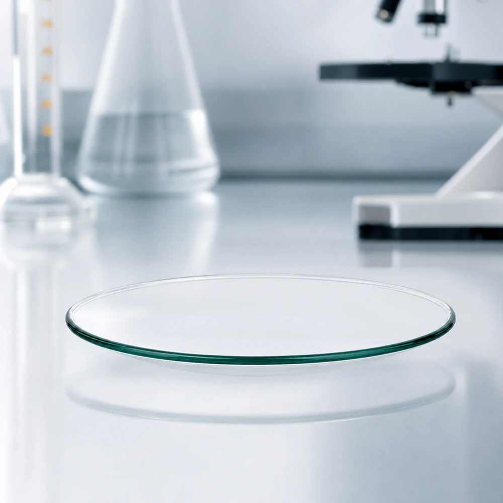 Klockformad glasskål ø80 mm Tom klockglasskål med 80 mm diameter och perfekt slät yta för exakt laboratoriearbete