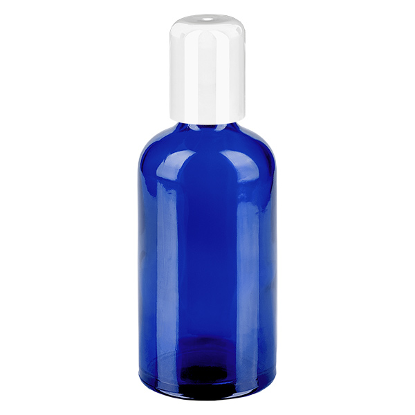 100 ml roll-on-flaska vit med standardkork BlueLine UT18/100