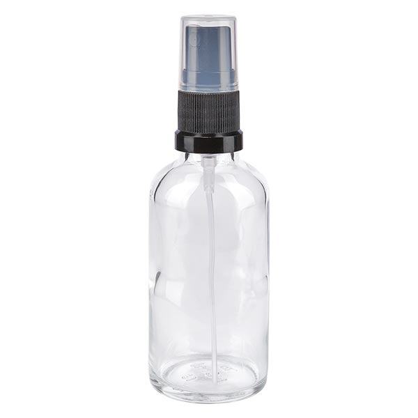 Apoteksflaska klar 50ml spraytillsats svart Apoteksflaska klar 50ml spraytillsats svart