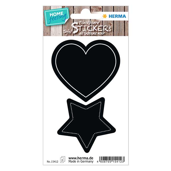 Bordsetiketter "Hjärta & stjärna" (4 st)