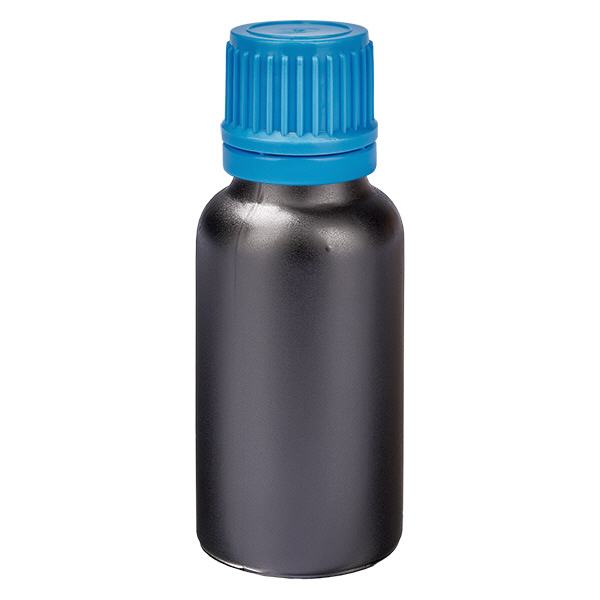20ml flaska 11mm skruvkork blå säkerhetslock BlackLine UT18/20 20ml flaska 11mm skruvkork blå säkerhetslock BlackLine UT18/20