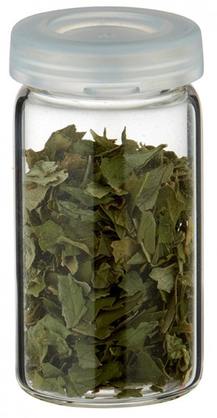 Kryddburkidé: 5 ml tablettglas klart glas inkl. klicklock (rullkantat glas)