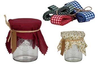 Textilservetter och textilremsor för dekoration av glas Glasets vikt