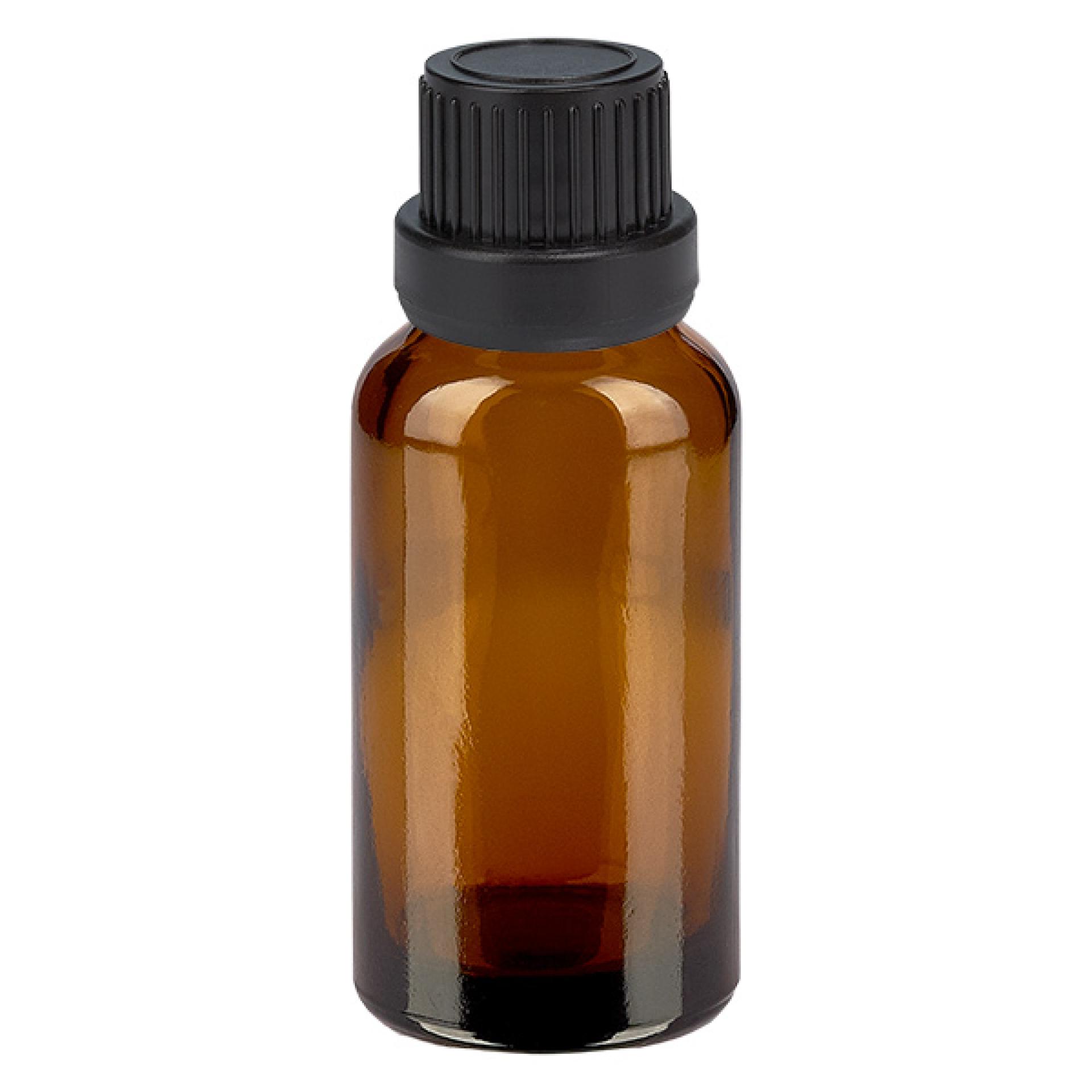 20ml Droppflaska 2mm svart med sabotagesäker förslutning BrownLine UT18/20
