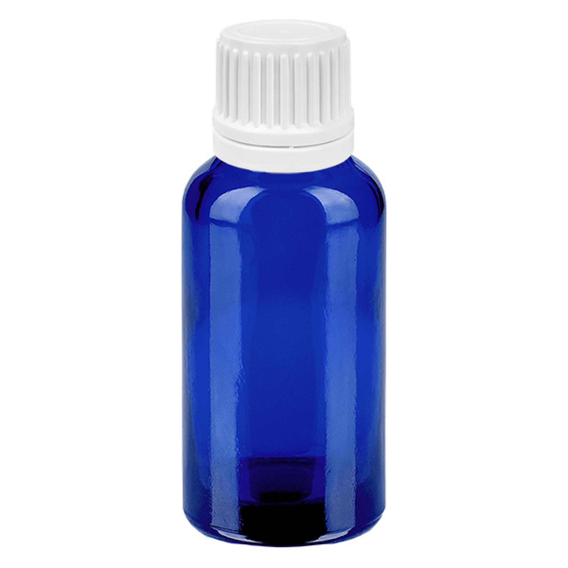 30ml Droppflaska 0,7mm vit med säkerhetslock BlueLine UT18/30