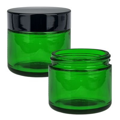 Pots en verre vert