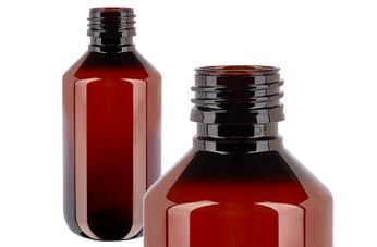 Bruna medicinska PET-flaskor utan lock