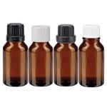 Bruna flaskor med lock