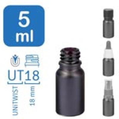 Apoteksflaskor BlackLine 5 ml UT18