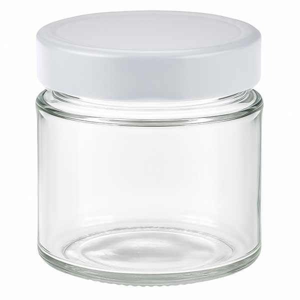 Rund burk 135 ml + lock BasicSeal vit djup UNiTWIST