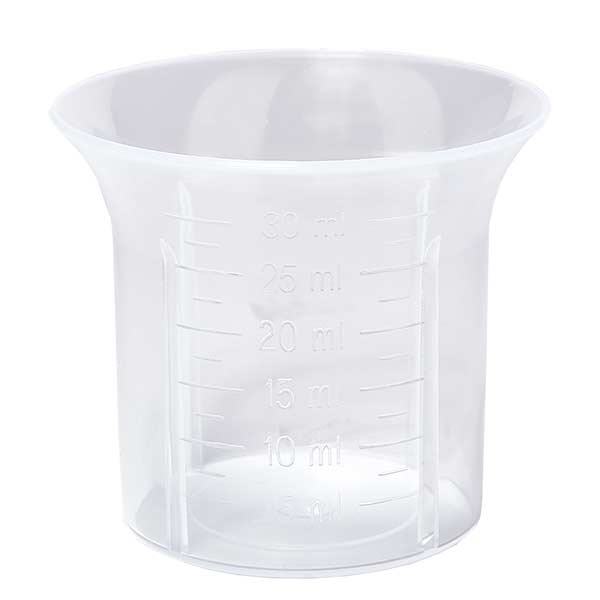 30ml transparent doseringsbägare med skala ApoGlas