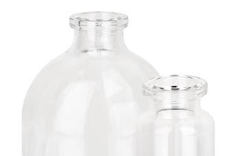 Injektionsflaskor i klart glas, 5 till 100 ml