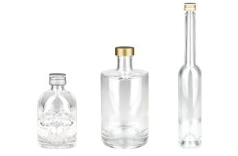 Bouteilles en verre avec aluminium