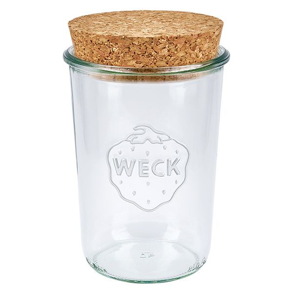 850ml Krossade glasögon WECK RR100 med naturkork