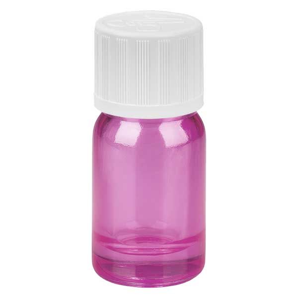 5ml flaska 11mm skruvkork vit standard barnsäker PurpleLine UT18/5