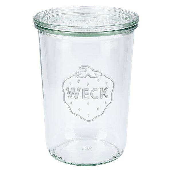 850ml Krossad glasögonburk med glaslock WECK RR100