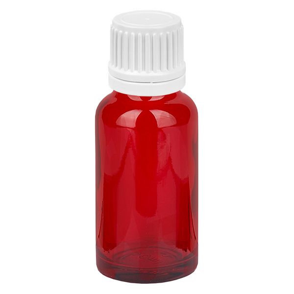 20 ml flaska 11mm skruvkork vit med sabotageskydd RedLine UT18/20