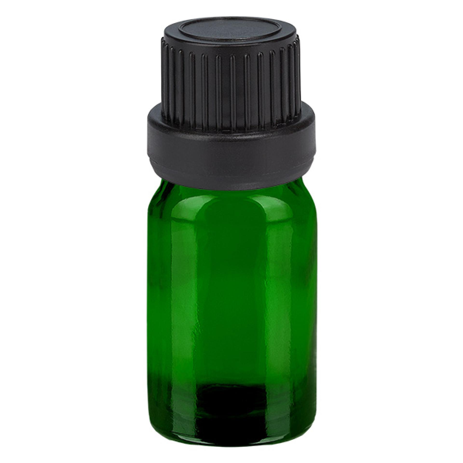 5ml Droppflaska 2mm svart med sabotagesäkert lock GreenLine UT18/5
