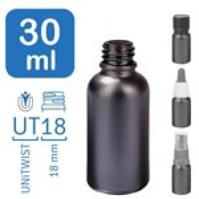 Apoteksflaskor BlackLine 30 ml UT18