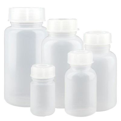 Flaskor med vid hals och lock