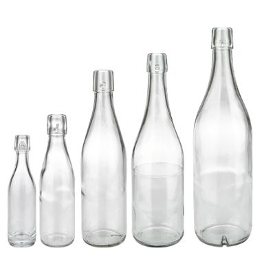 Flaskor med klämma utan kork