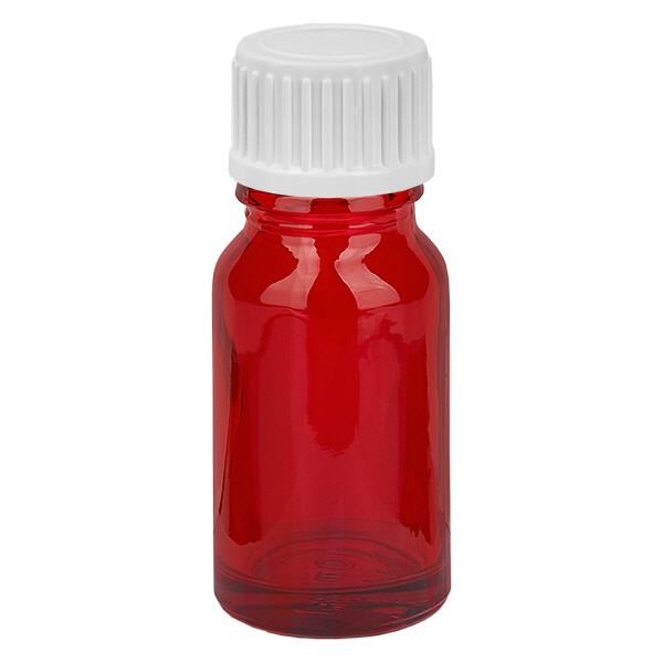 10ml globflaska 3mm hällring vit standardförslutning RedLine UT18/10