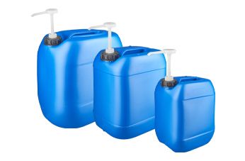 Blå dunk med doseringspump