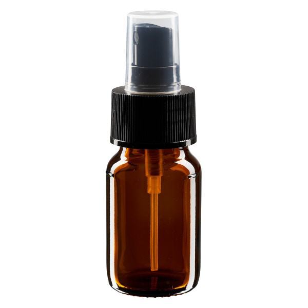 30ml medicinflaska brun, pumpförstärkare svart ApoGlas
