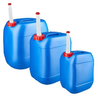 Blå dunk med flexibel tömningskran