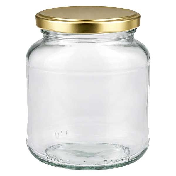 Oval burk 370 ml med guldlock BasicSeal UNiTWIST