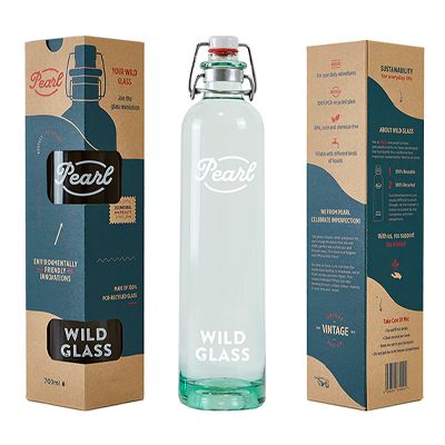 Glasflaska med hängöring/flaska med hängöring