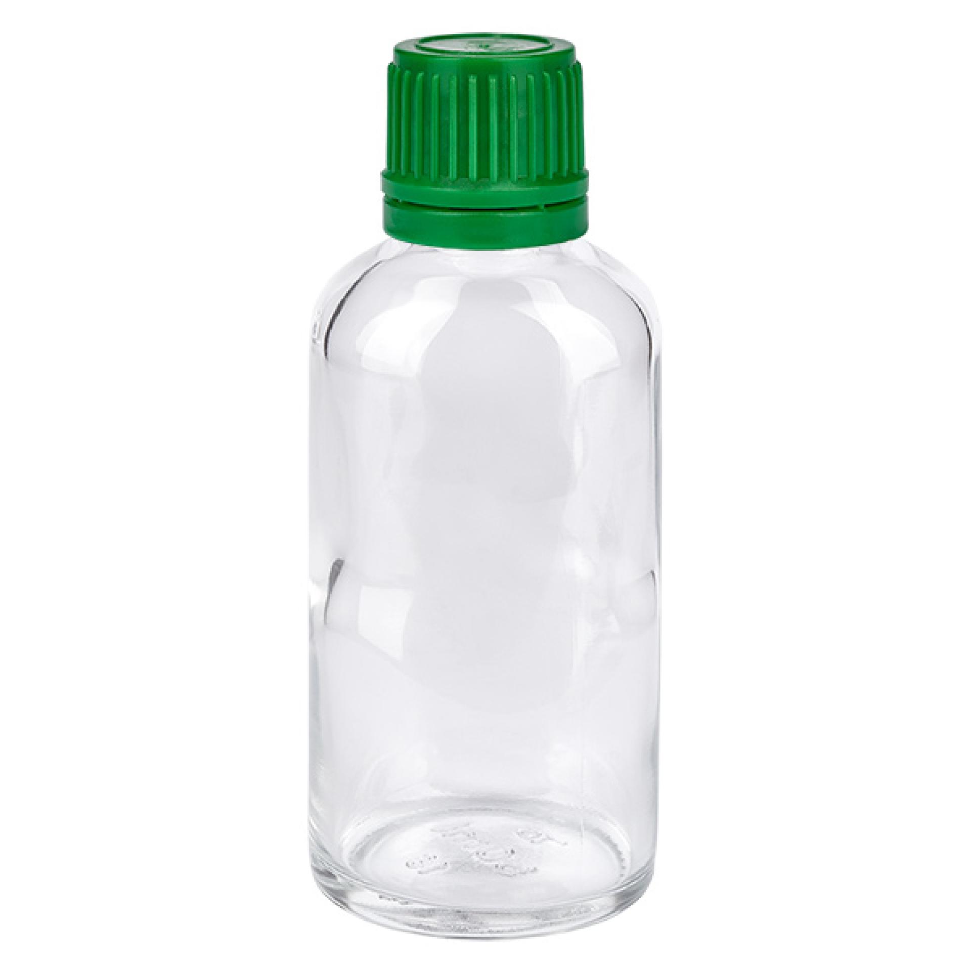 50ml flaska 11mm skruvkork grönt sabotagesäkert lock ClearLine UT18/50