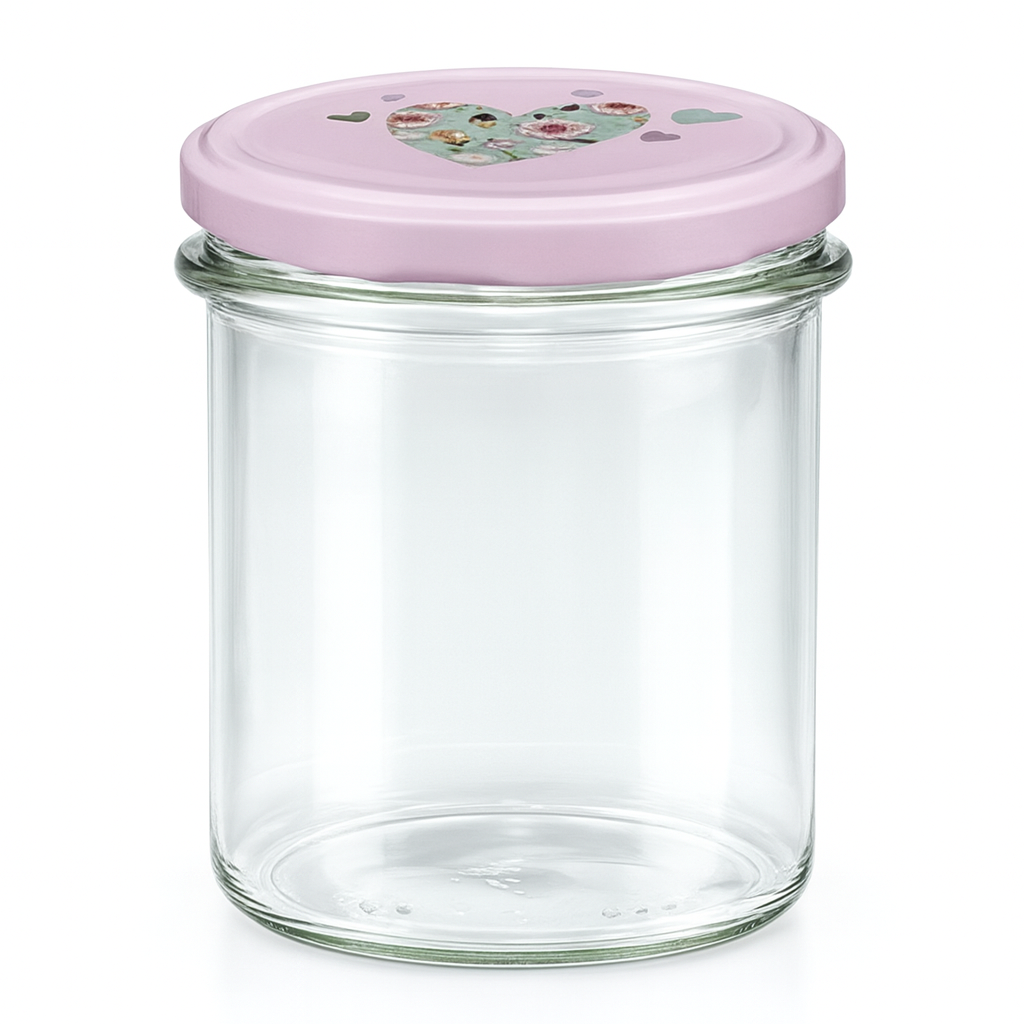 350 ml Krossade glasögon + BasicSeal-lock hjärtrosa UNiTWIST