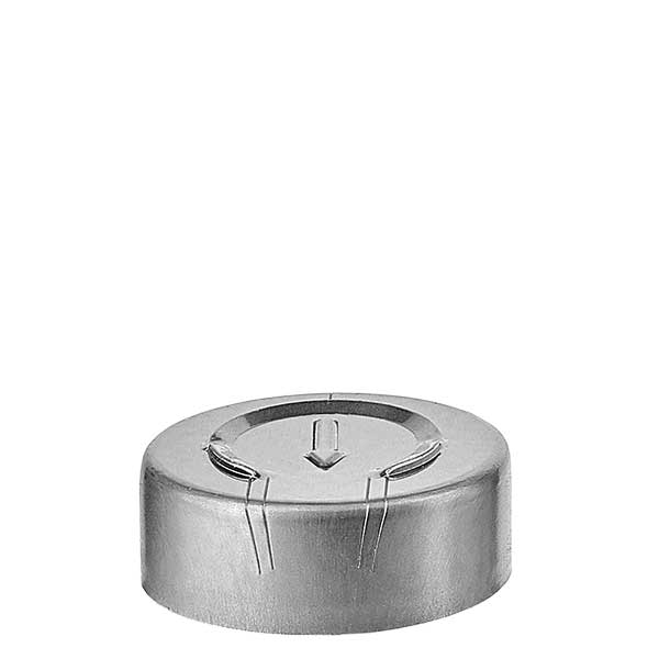 Flärplock 20,25 x 7,4 mm med full avrivning, silver