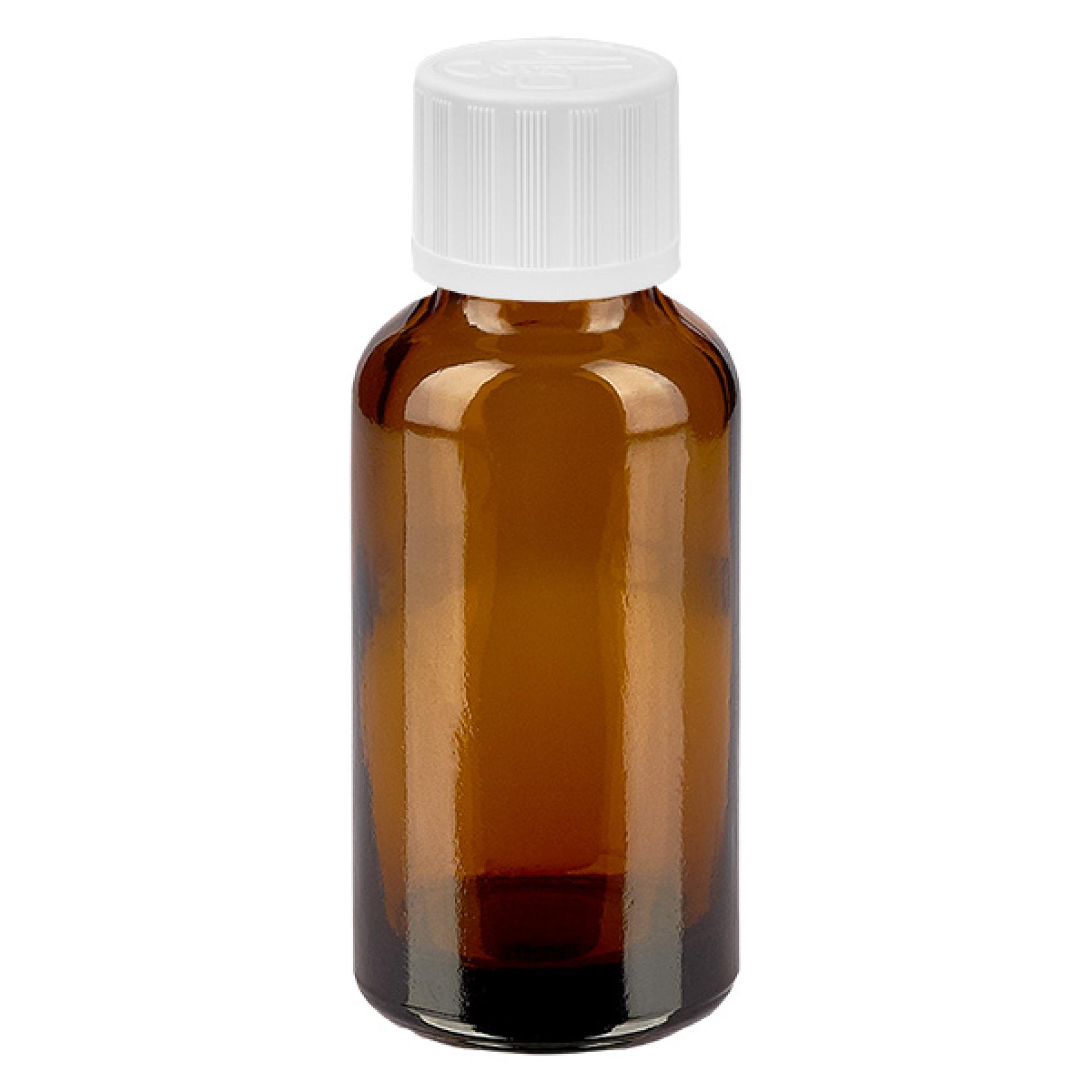 30ml flaska 11mm skruvkork vit standard med sabotageskydd BrownLine UT18/30