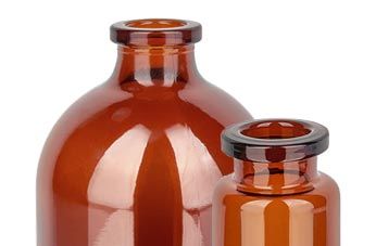 Injektionsflaskor i brunt glas, 5 till 100 ml